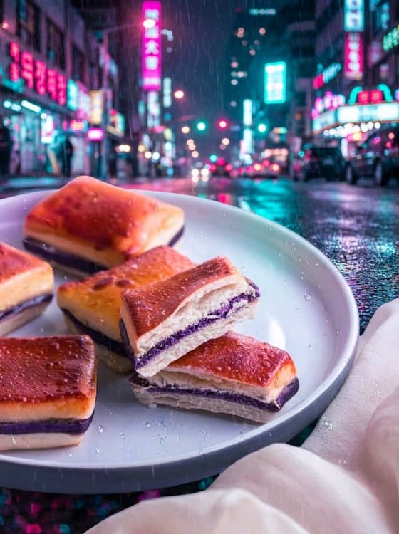 The same photo in the Neon night style